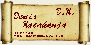 Denis Macakanja vizit kartica